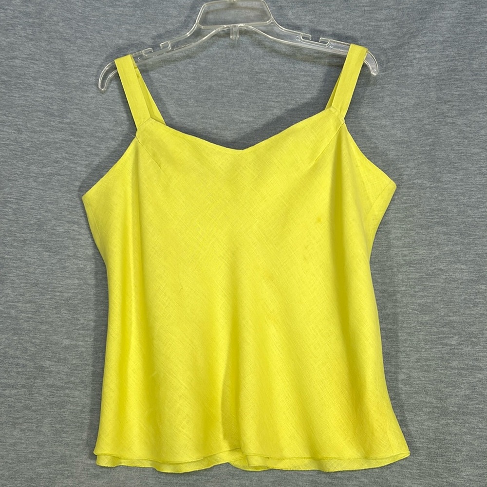 IRISH LINEN Summertime Cool 100% Breathable Linen Cheerful Yellow Double Layer